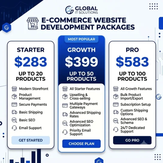 Ecommerace Website Development Pakages