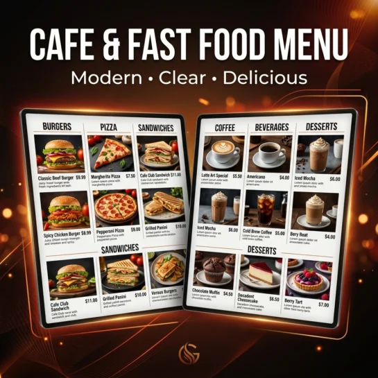 Cafe & Fast Foor Menu
