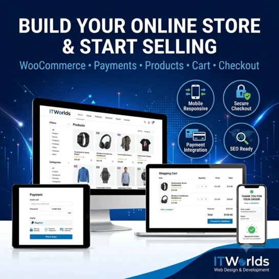 MObile responsive wordpress website For ITWorlds