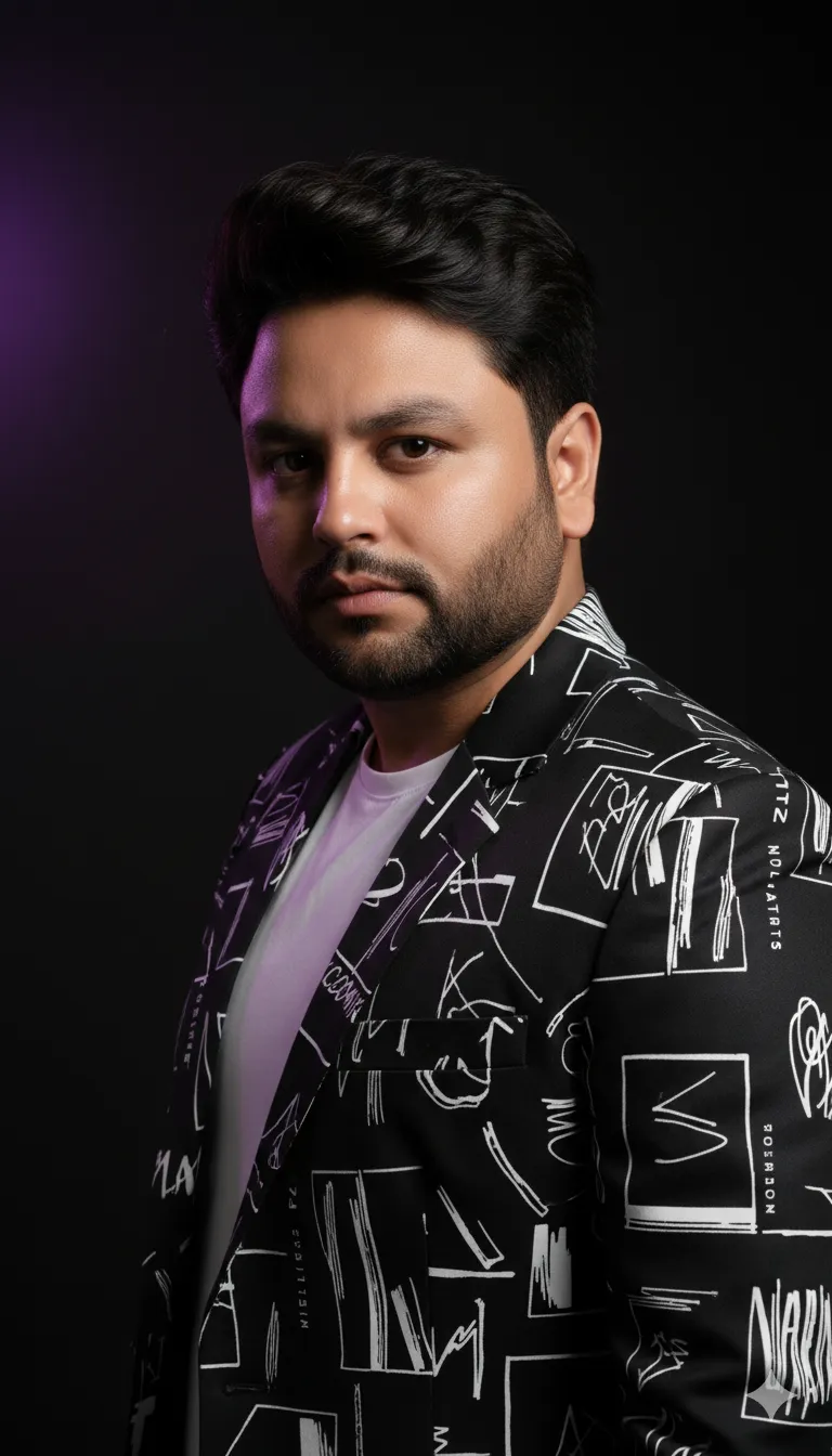 AI Prompt 103 A highly realistic 8K ultra-HD portrait of a male model