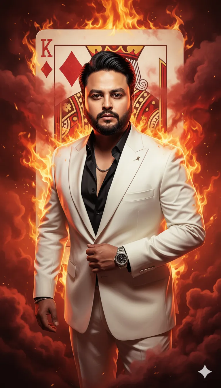 Rana Zeeshan Ahmad Founder & CEO For ITWORLD's AI Prompt 105 Ultra-realistic portrait of a confident man standing in front of a blazing