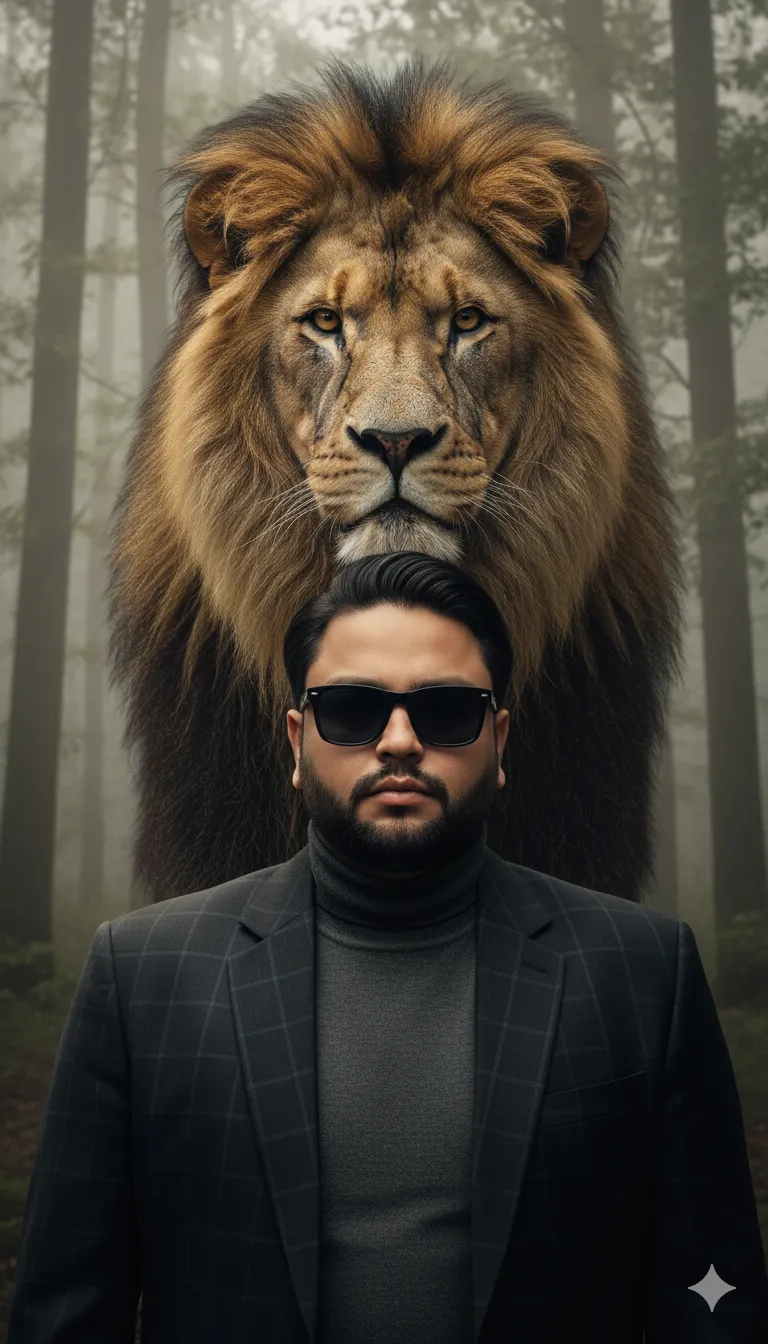 AI Prompt 140 A hyper-realistic, ultra-stylish cinematic portrait featuring a confident man