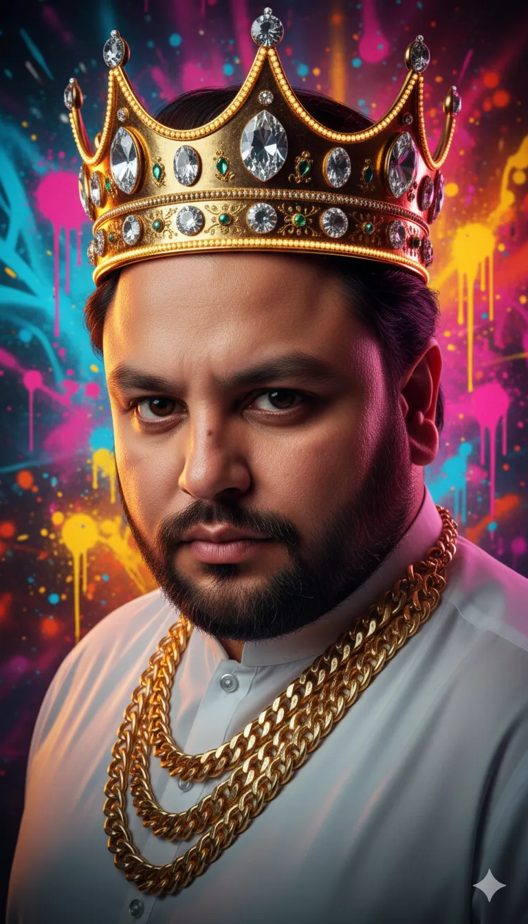 AI Prompt 163 Ultra-realistic cinematic portrait of a powerful man wearing