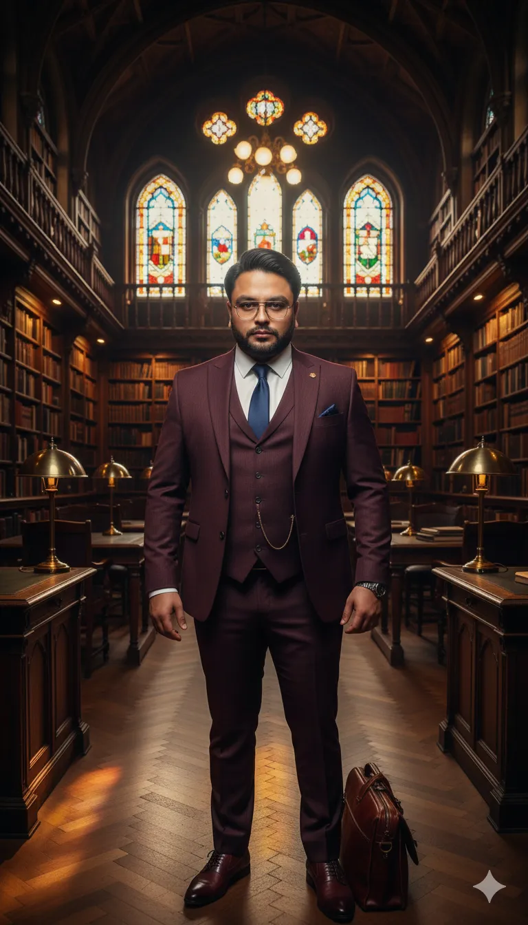 AI Prompt 170 Inside a grand, historic library with towering wooden bookshelves