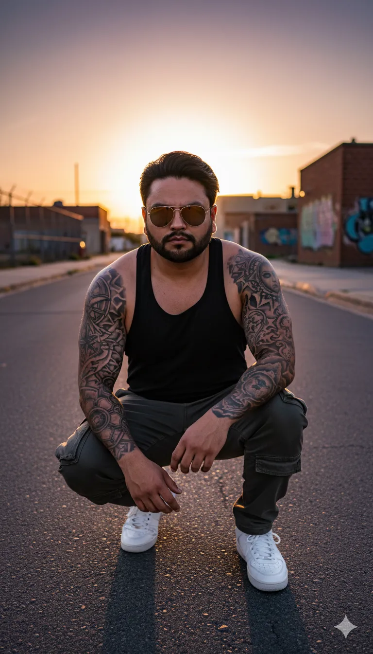 AI Prompt 198 moody, hyper-detailed full-body portrait captured