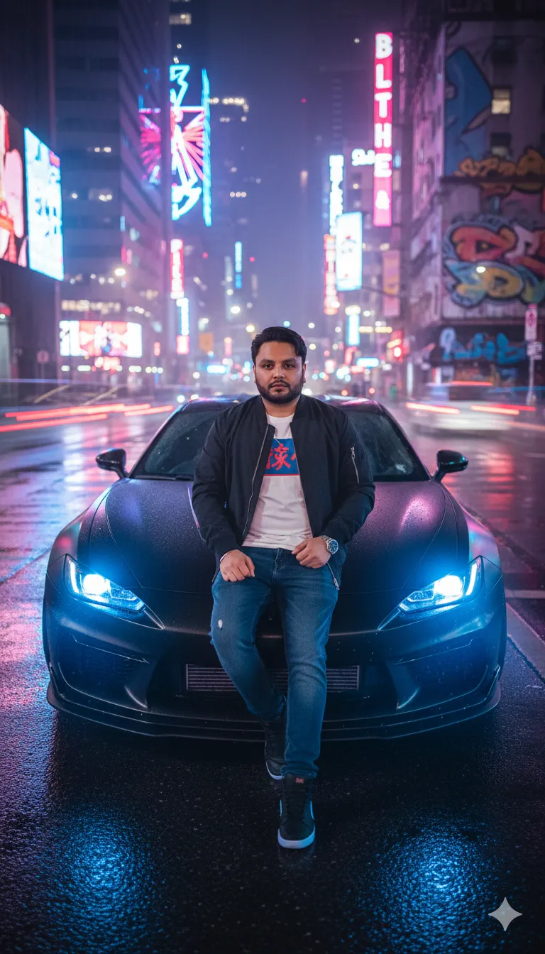 Rana Zeeshan Ahmad Founder & CEO For ITWORLD's AI Prompt 201 Ultra-realistic 3:4 cinematic portrait of a young man leaning