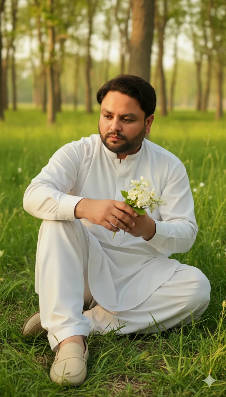 AI Prompt 222 Ultra-realistic cinematic portrait of a 29-year-old Pakistani man