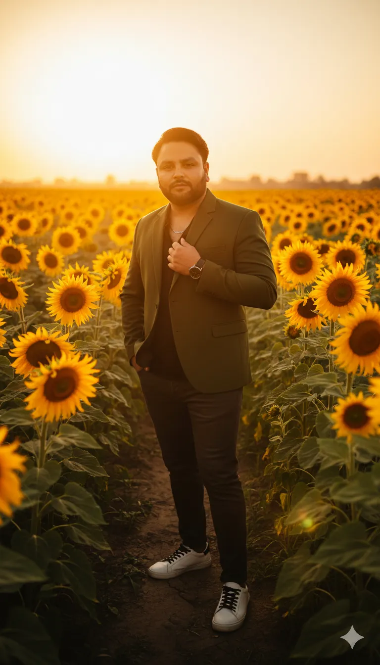 AI Prompt 234 Hyper-realistic cinematic portrait (3:4) of a confident young man