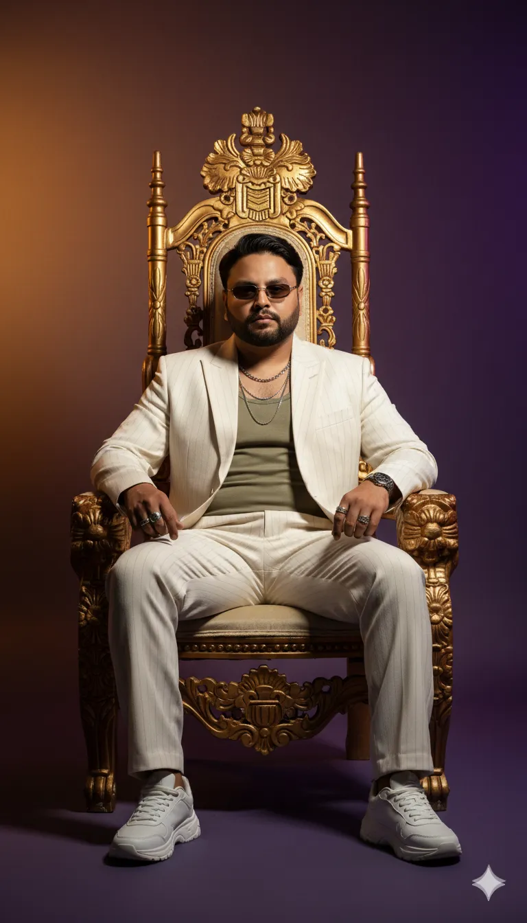 AI Prompt 249 A futuristic, high-contrast portrait of the man in black