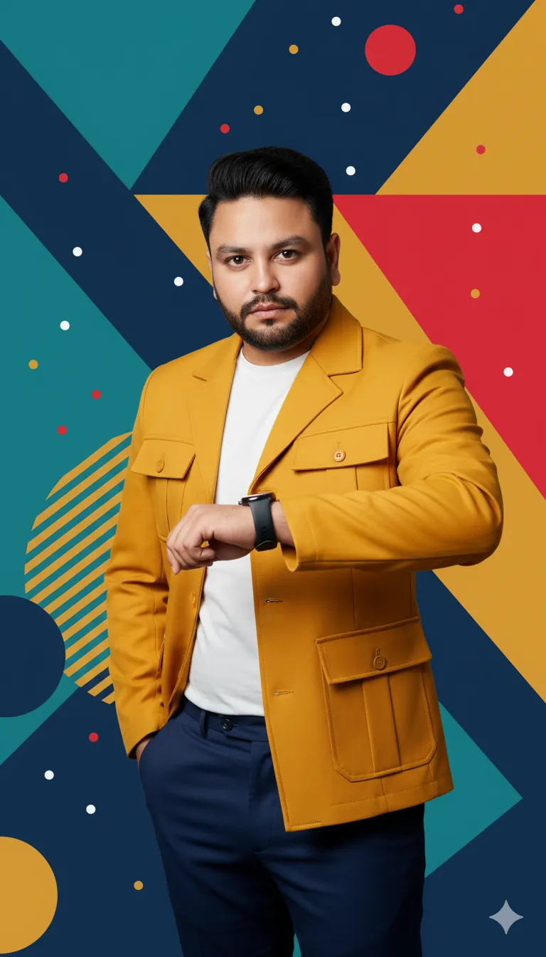 AI Prompt 262 Create a cinematic and surreal scene of a young Pakistani man