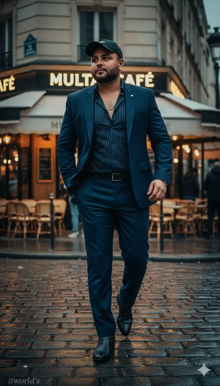 AI Prompt 263 short black hair and a well-groomed beard