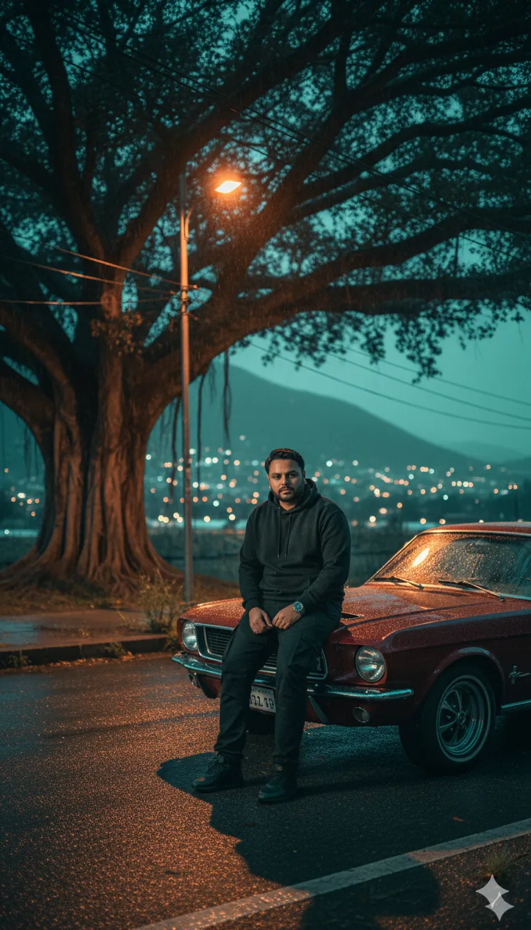 Rana Zeeshan Ahmad Founder & CEO For ITWORLD's AI Prompt 282 is captured in a high-fashion photoshoot from a top-down camera angle