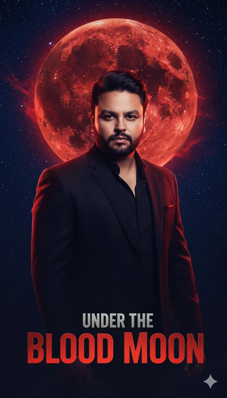 AI Prompt 297 A dramatic movie poster featuring a handsome man with dark hair and a beard