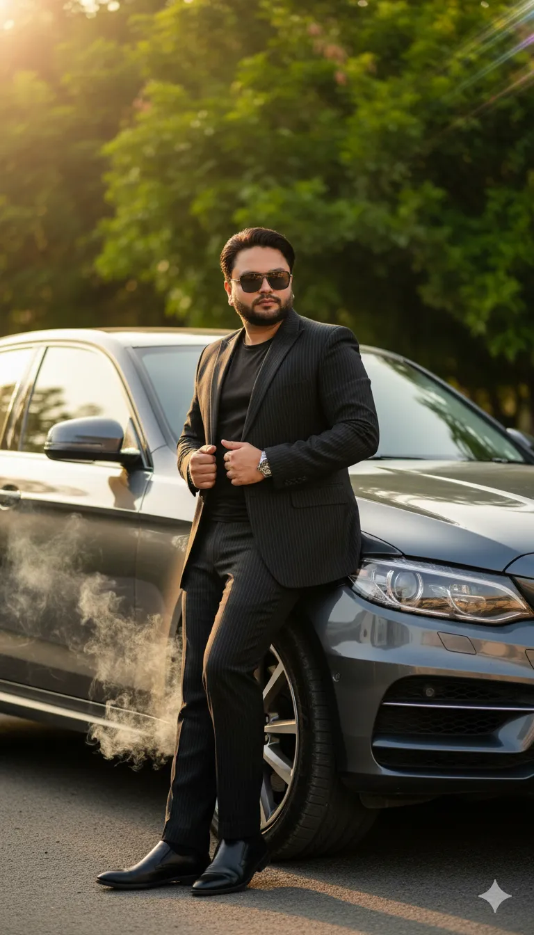 Rana Zeeshan Ahmad Founder & CEO For ITWORLD's AI Prompt 368 A hyper-realistic cinematic portrait of a 35-year-old stylish Pakistani man