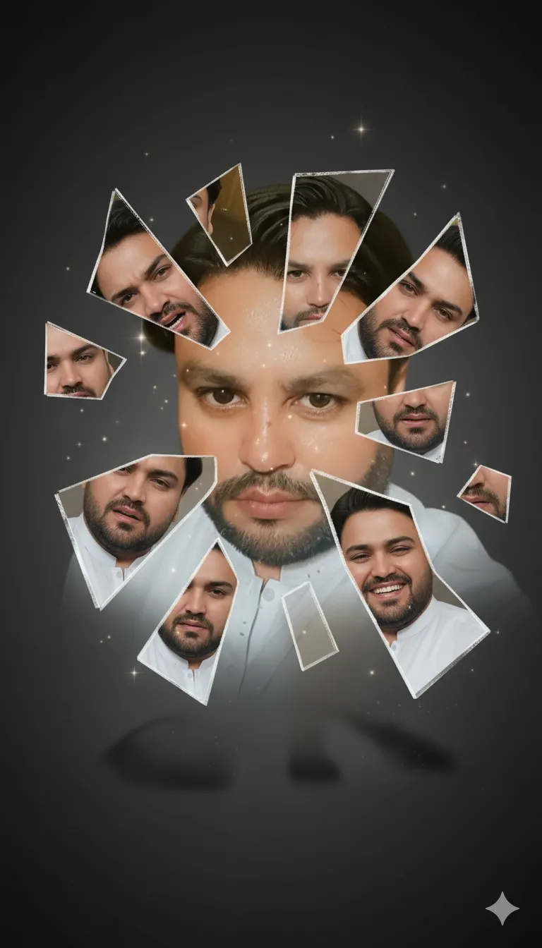 AI Prompt 425 Each shard reflects a different emotion -calmness, anger, sadness