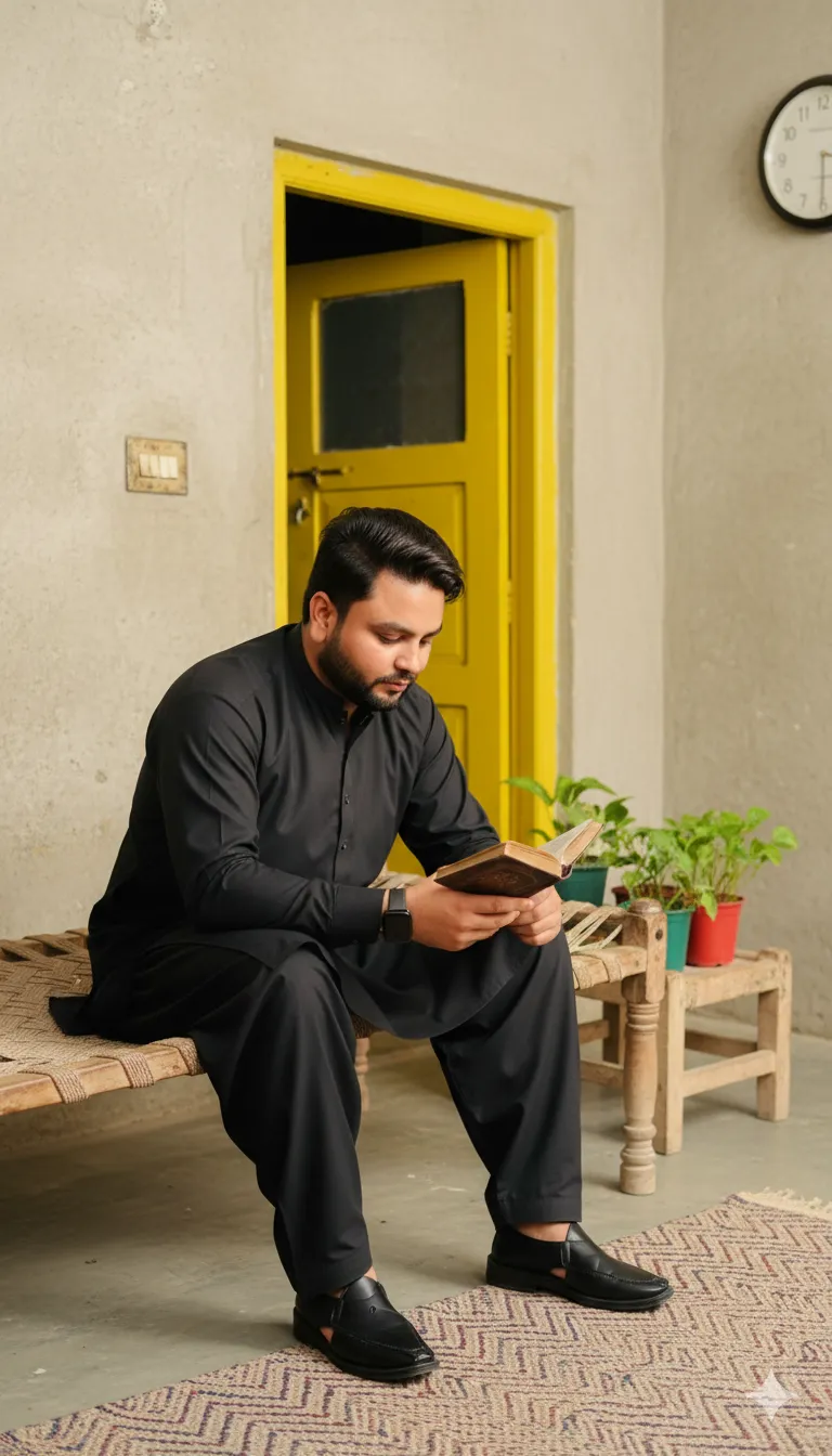 Rana Zeeshan Ahmad Founder & CEO For ITWORLD's AI Prompt 437 The interior reflects a typical middle-class Lahore home