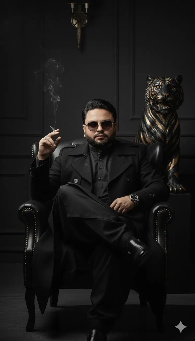 AI Prompt 439 Cinematic portrait of a 35 years old stylish Pakistani man