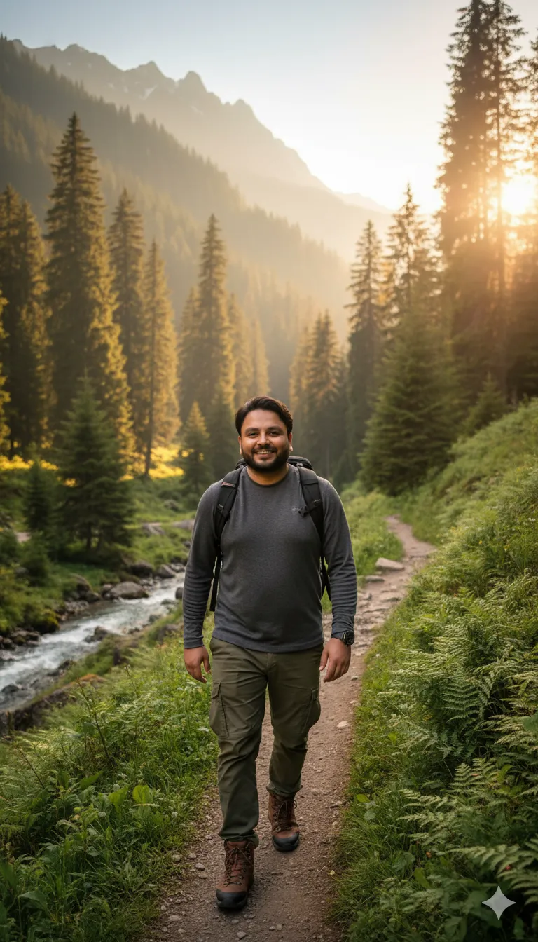 Rana Zeeshan Ahmad Founder & CEO For ITWORLD's AI Prompt 448 An authentic lifestyle portrait of a man engaged in outdoor activities
