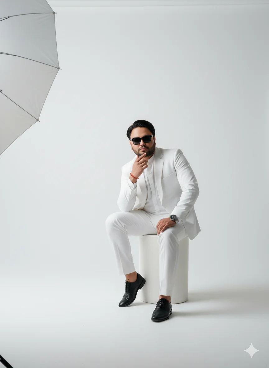 Rana Zeeshan Ahmad Founder & CEO For ITWORLD's AI Prompt 51 A confident man sitting in a stylish white studio setup