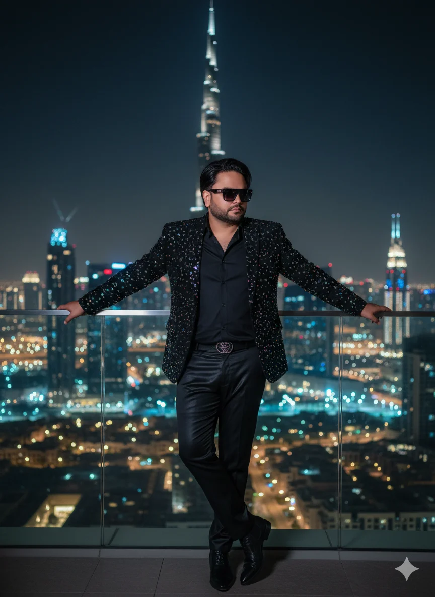 Rana Zeeshan Ahmad Founder & CEO For ITWORLD's AI Prompt 91 Create a hyper-realistic full-body vertical portrait of a stylish