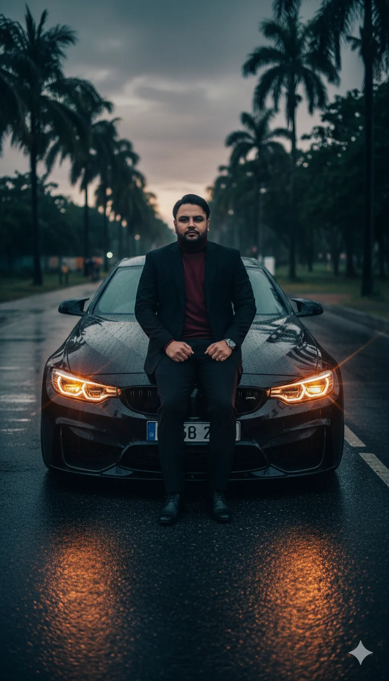 Rana Zeeshan Ahmad Founder & CEO For ITWORLD's AI Prompt 95 A cinematic fashion photograph featuring a stylish man