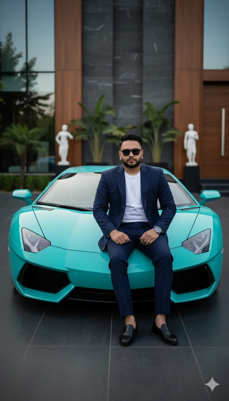 AI Prompt 99 A confident, stylish man in his early 30s with short